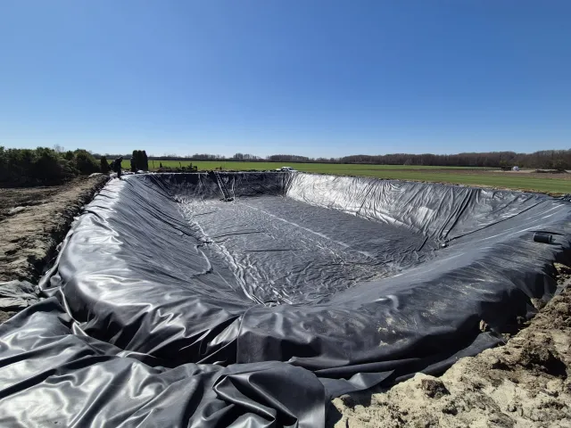 Bazin de dejecție — Fermă de porci Satu Mare — 1