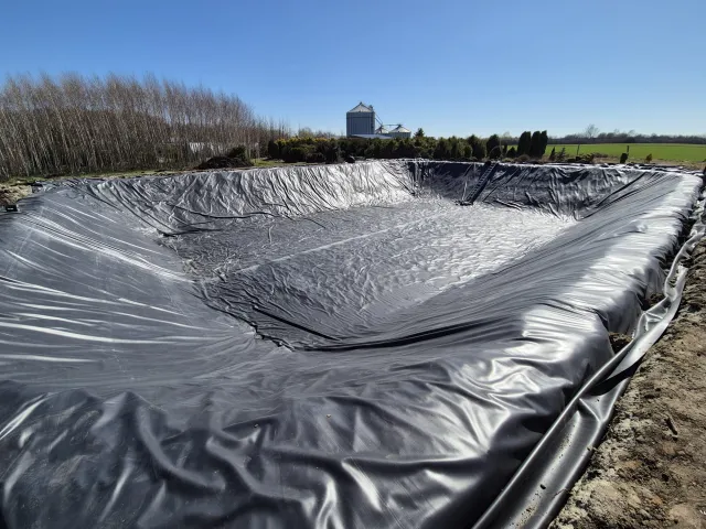 Bazin de dejecție — Fermă de porci Satu Mare — 2