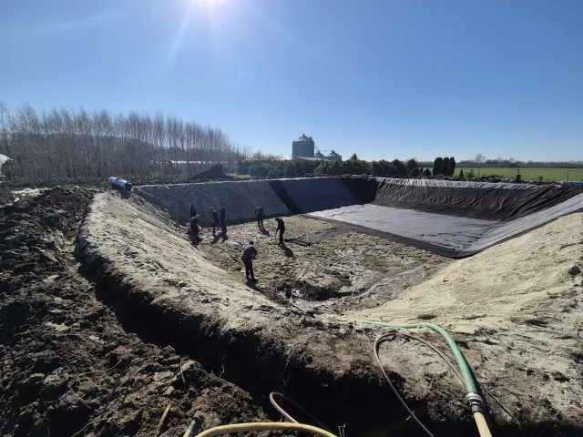 Bazin de dejecție — Fermă de porci Satu Mare — 4