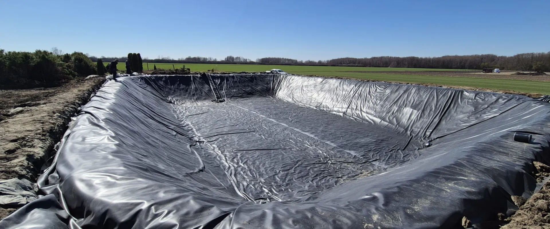 Bazin de dejecție — Fermă de porci Satu Mare — 1